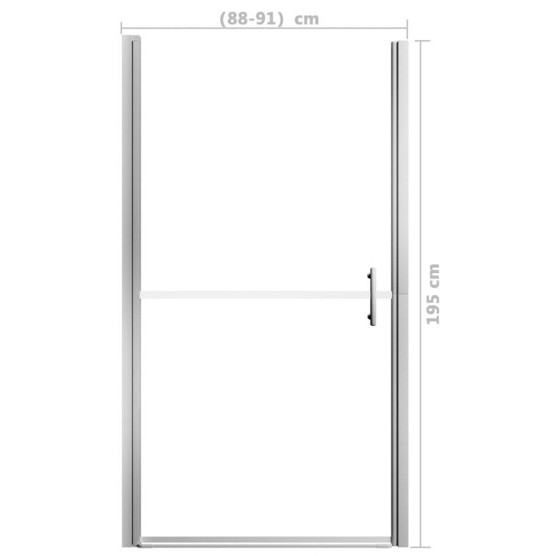 vidaXL Sprchové dvere nepriehľadné tvrdené sklo 91x195 cm