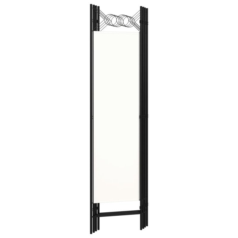 vidaXL Paraván so 4 panelmi, krémovo biely 160x180 cm