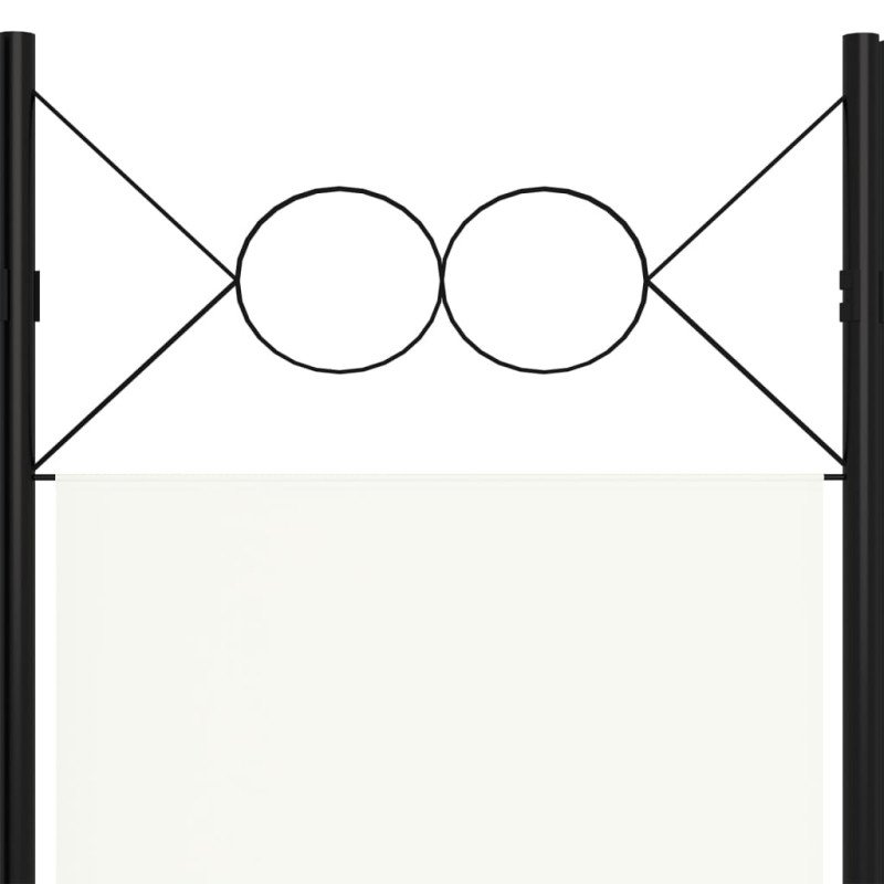 vidaXL Paraván so 4 panelmi, krémovo biely 160x180 cm