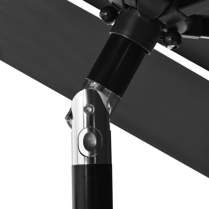 vidaXL 3-stupňový slnečník s hliníkovou tyčou antracitový 2,5 m