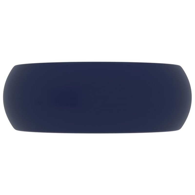 vidaXL Luxusné umývadlo, okrúhle, matné tmavomodré 40x15 cm, keramika