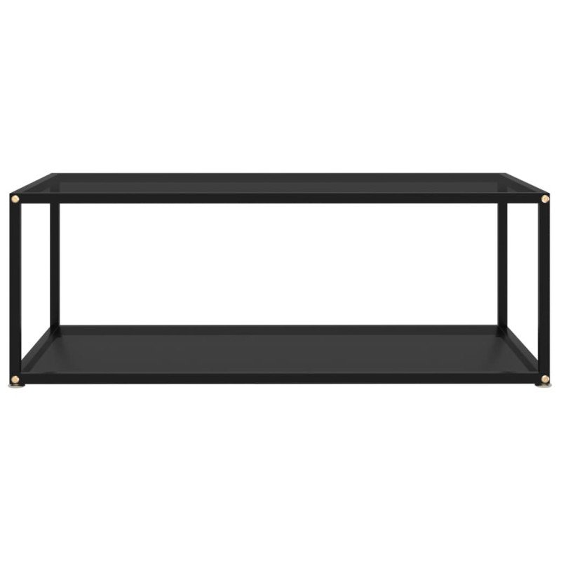 vidaXL Konferenčný stolík, čierny 100x50x35 cm, tvrdené sklo