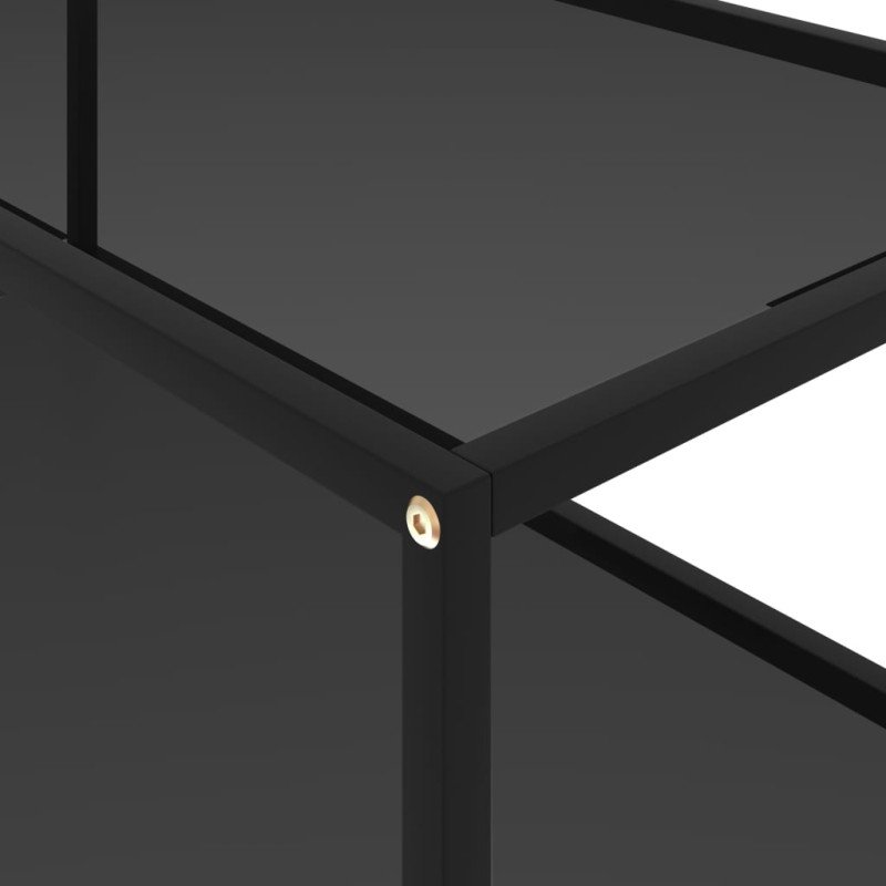 vidaXL Konferenčný stolík, čierny 100x50x35 cm, tvrdené sklo