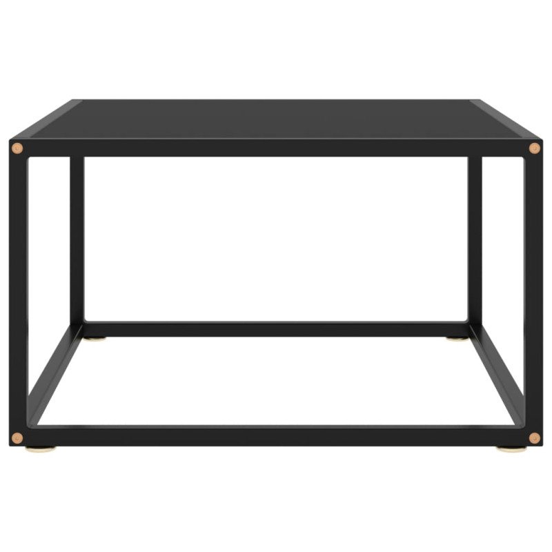 vidaXL Konferenčný stolík, čierny, čierne sklo 60x60x35 cm
