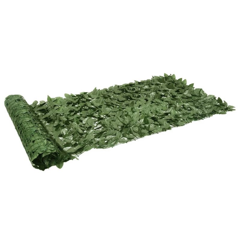 vidaXL Balkónová markíza s tmavozelenými listami 400x100 cm