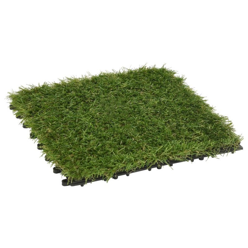 vidaXL Umelý trávnik 22 dlaždíc 30x30 cm zelený 