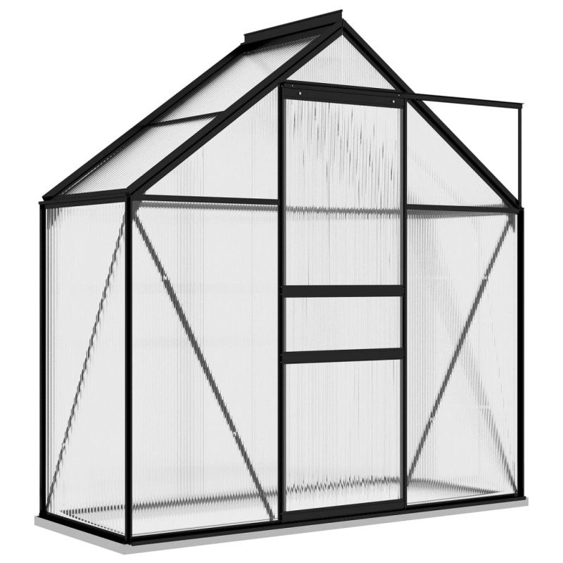 vidaXL Skleník, antracitový, hliník 1,33 m²