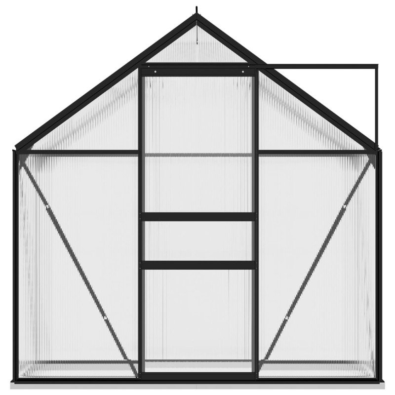 vidaXL Skleník, antracitový, hliník 1,33 m²