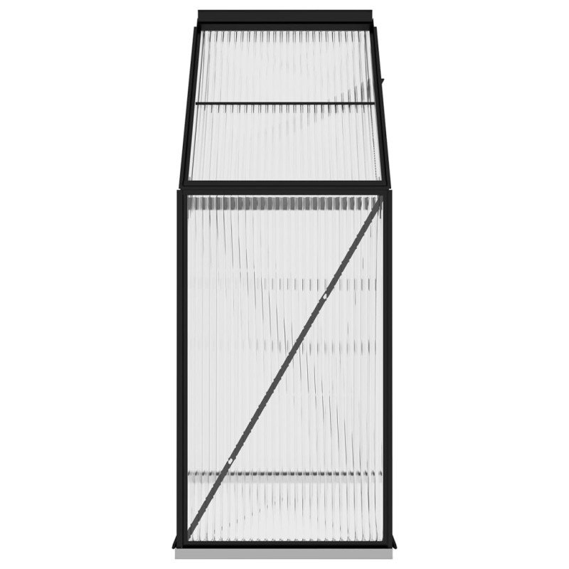vidaXL Skleník, antracitový, hliník 1,33 m²