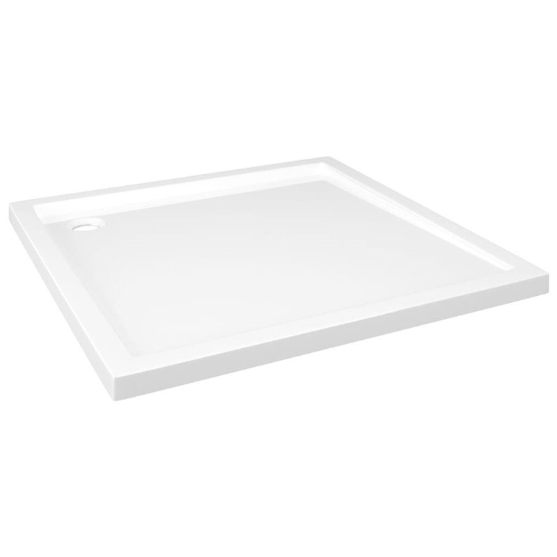vidaXL Štvorcová sprchová vanička z ABS biela 80x80 cm