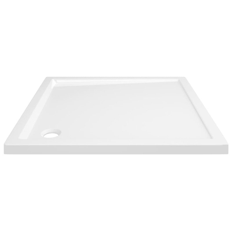 vidaXL Štvorcová sprchová vanička z ABS biela 80x80 cm