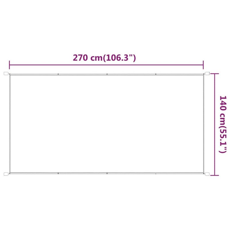 vidaXL Vertikálna markíza biela 140x270 cm oxfordská látka