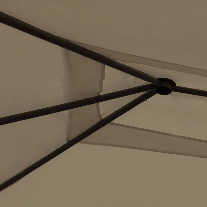 vidaXL Altánok 3x6x2,6 m sivohnedý 160 g/m²