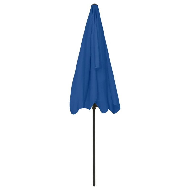 vidaXL Plážový slnečník azúrovo modrý 200x125 cm