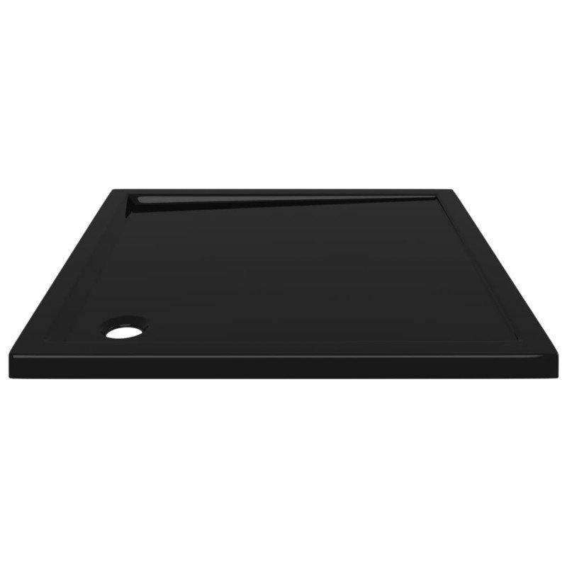 vidaXL Štvorcová sprchová vanička z ABS čierna 90x90 cm