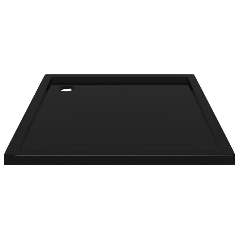 vidaXL Štvorcová sprchová vanička z ABS čierna 90x90 cm