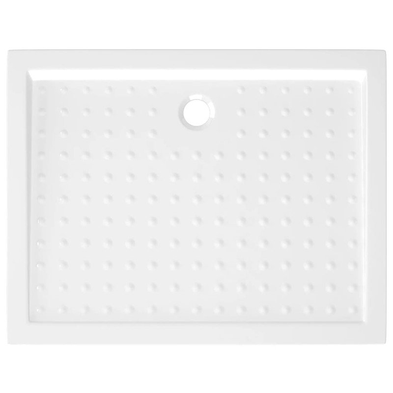 vidaXL Sprchová vanička s protišmykovými výbežkami biela 90x70x4 cm ABS