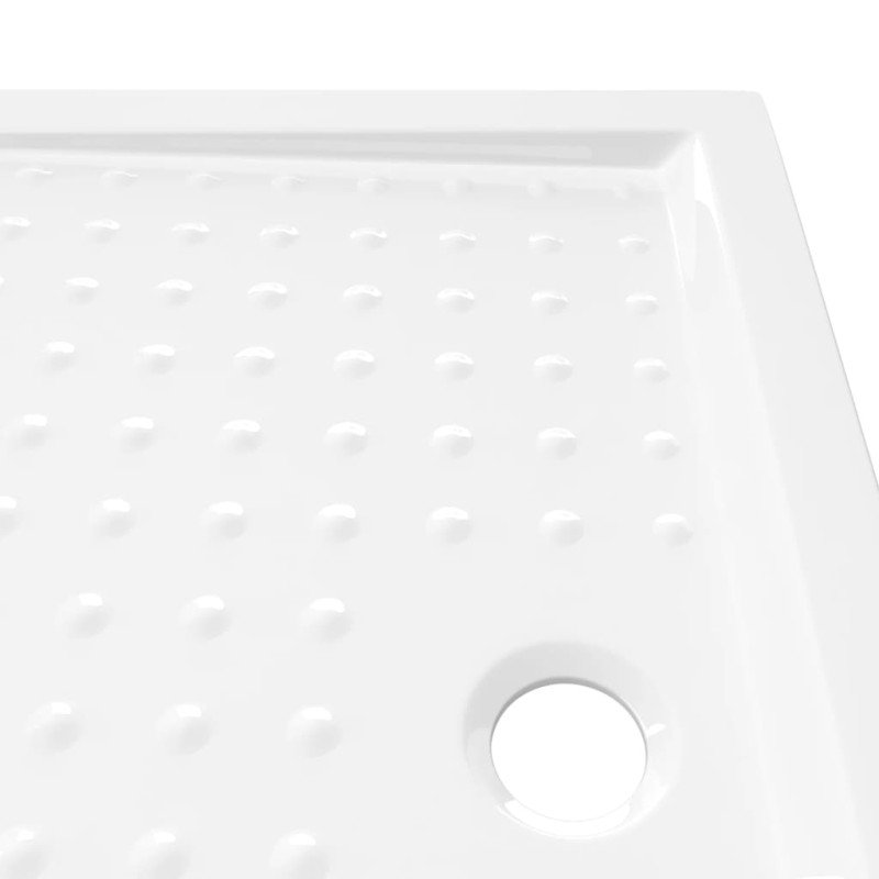 vidaXL Sprchová vanička s protišmykovými výbežkami biela 90x70x4 cm ABS