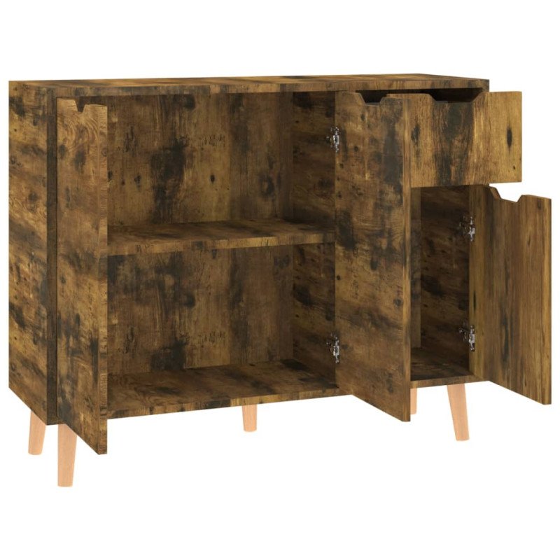 vidaXL Komoda, tmavý dub 90x30x72 cm, kompozitné drevo