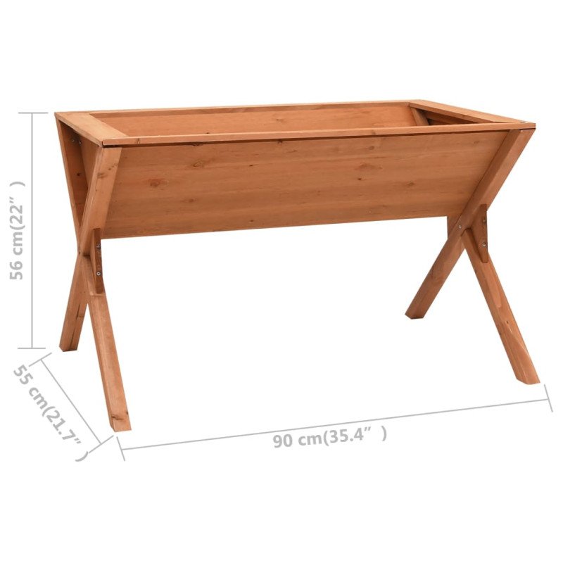 vidaXL Kvetináč 90x55x56 cm jedľové drevo
