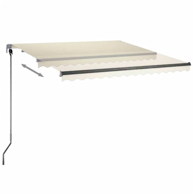 vidaXL Samostatne stojaca automatická markíza 300x250 cm krémová