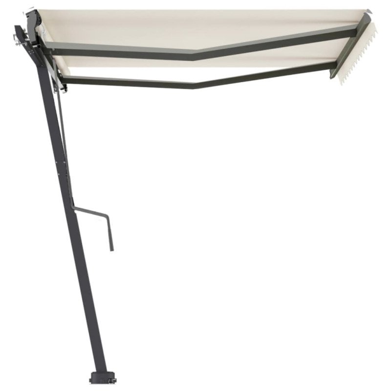 vidaXL Samostatne stojaca automatická markíza 300x250 cm krémová
