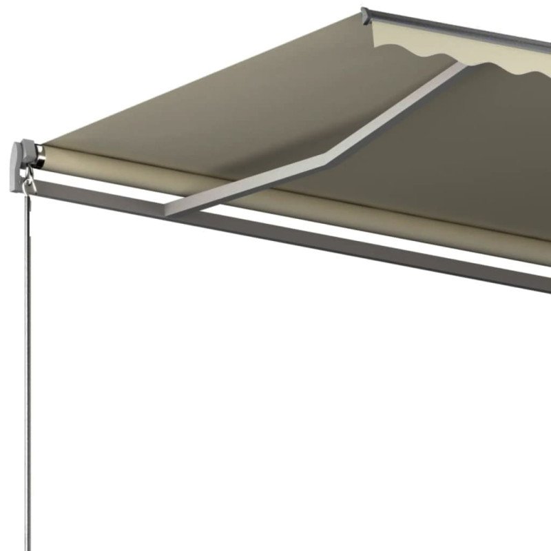 vidaXL Samostatne stojaca automatická markíza 300x250 cm krémová