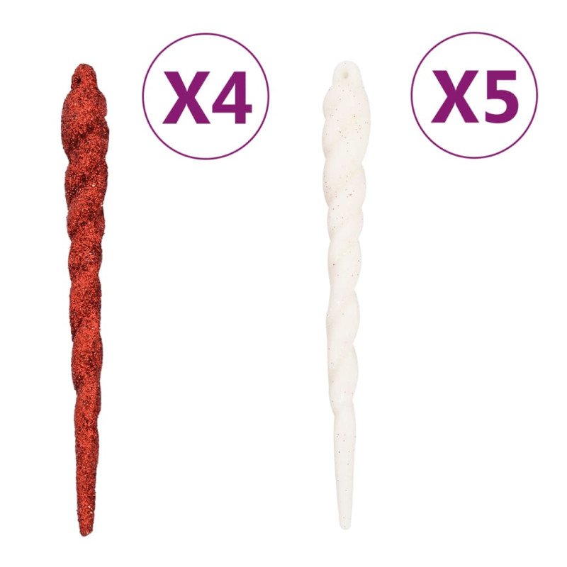 vidaXL 64-dielna sada vianočných ozdôb červená/biela