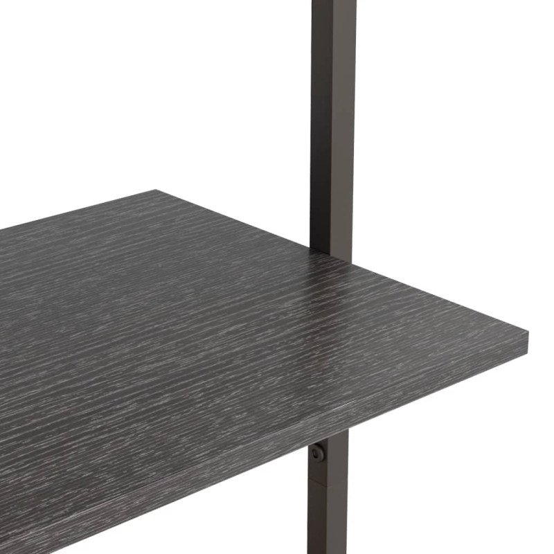 vidaXL Naklonený regál so 4 policami, čierny 64x35x152,5 cm