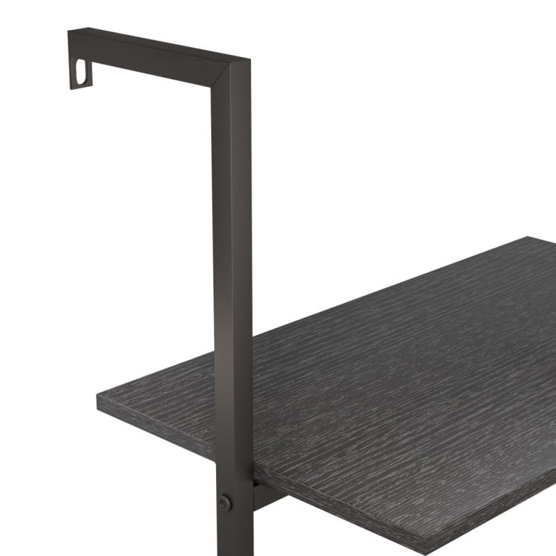 vidaXL Naklonený regál so 4 policami, čierny 64x35x152,5 cm