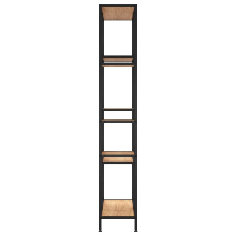 vidaXL Knižnica 80x30x180 cm oceľ a sprac. drevo