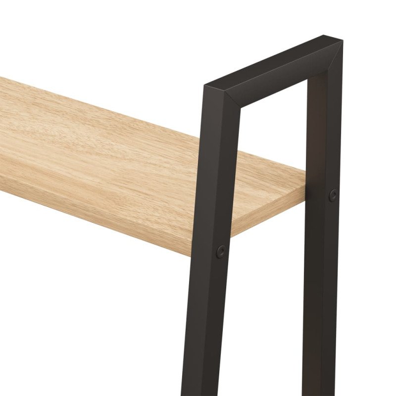 vidaXL Regál s 5 policami, svetlohnedo čierny 56x35x174 cm