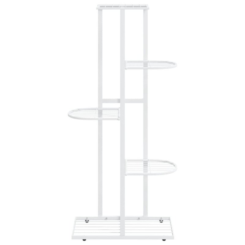 vidaXL 5-poschodový stojan na kvety 43x22x98 cm biely kovový
