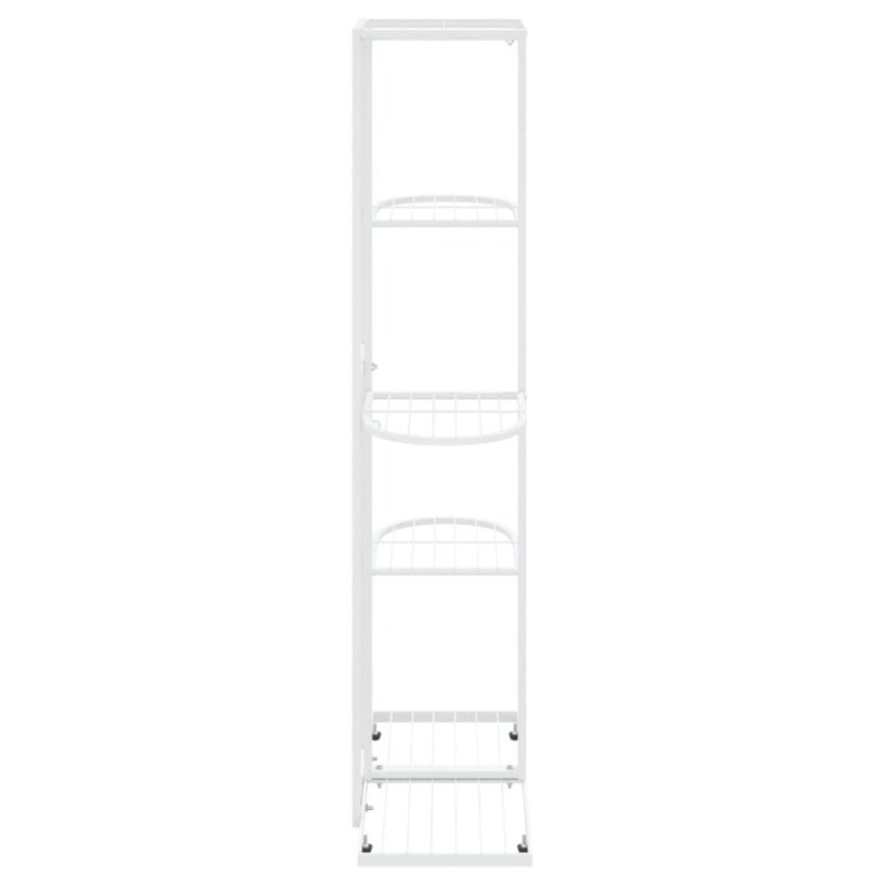 vidaXL 5-poschodový stojan na kvety 43x22x98 cm biely kovový