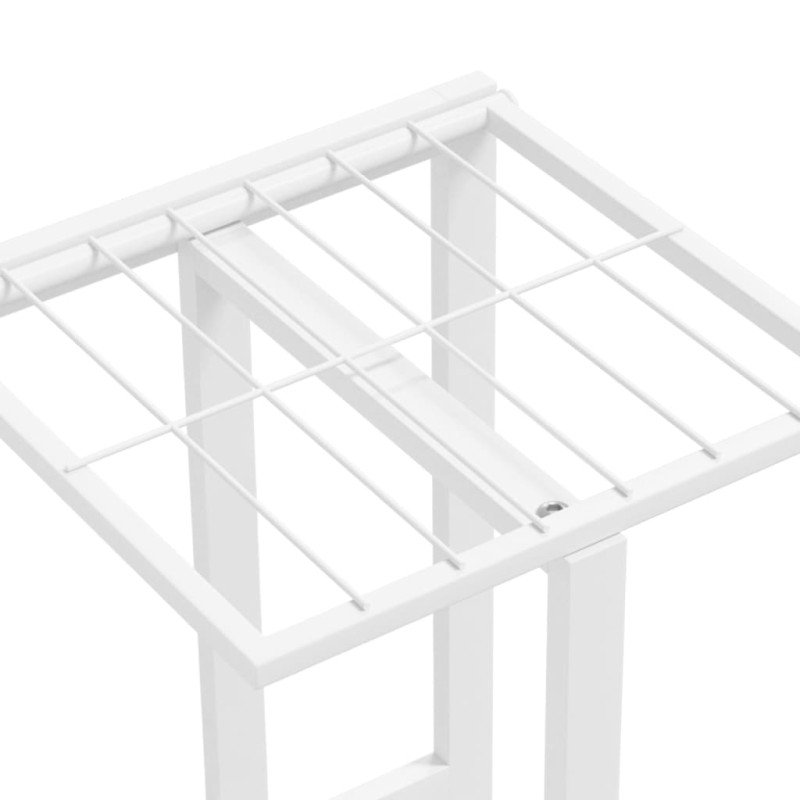vidaXL 5-poschodový stojan na kvety 43x22x98 cm biely kovový