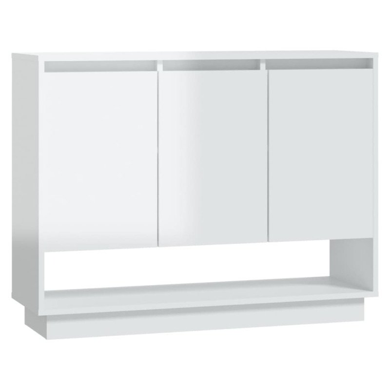 vidaXL Komoda lesklá biela 97x31x75 cm drevotrieska