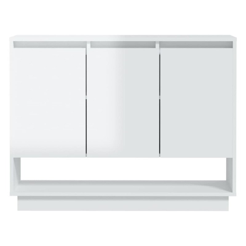 vidaXL Komoda lesklá biela 97x31x75 cm drevotrieska