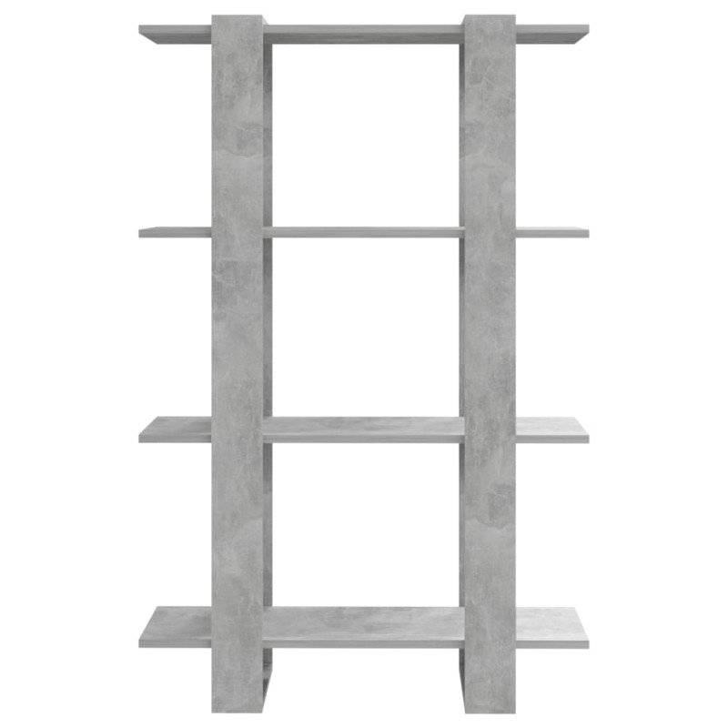 vidaXL Knižnica/deliaca stena betónová sivá 80x30x123,5 cm