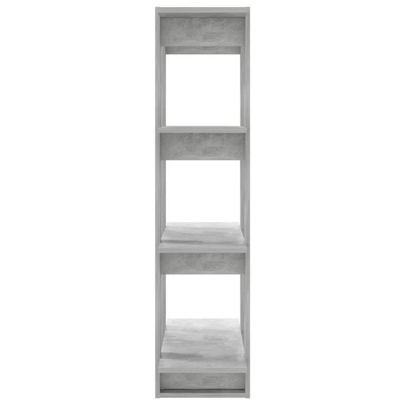 vidaXL Knižnica/deliaca stena betónová sivá 80x30x123,5 cm