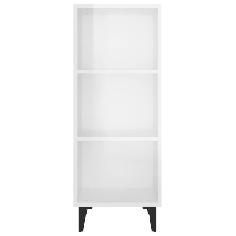 vidaXL Komoda lesklá biela 34,5x32,5x90 cm spracované drevo