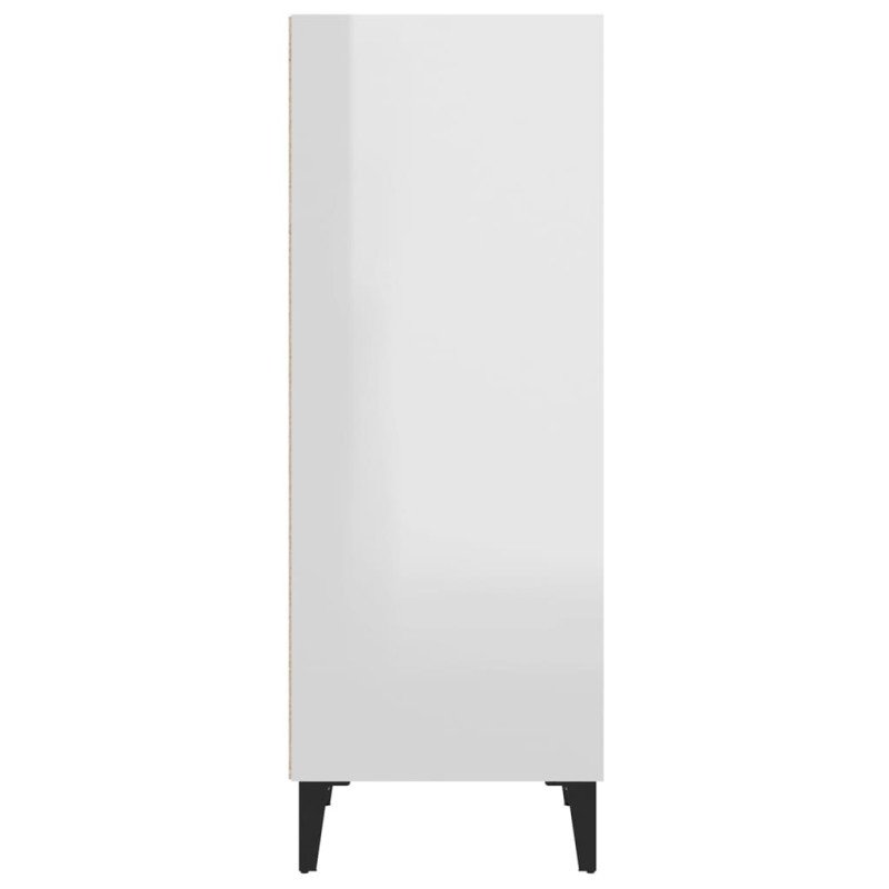 vidaXL Komoda lesklá biela 34,5x32,5x90 cm spracované drevo