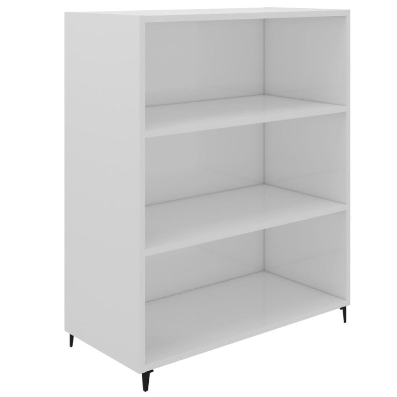 vidaXL Komoda lesklá biela 69,5x32,5x90 cm spracované drevo