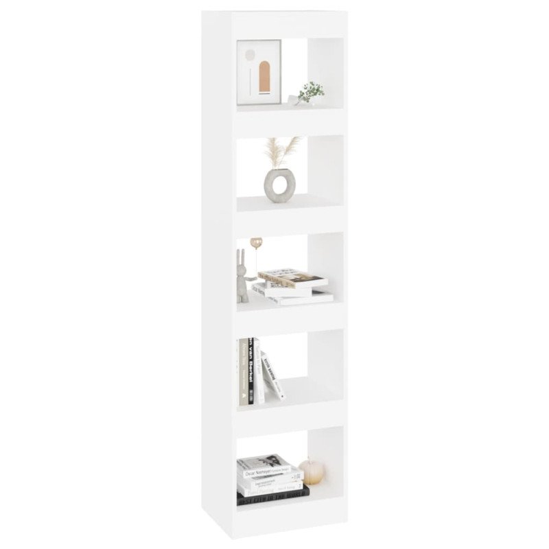 vidaXL Knižnica/deliaca stena biela 40x30x166 cm