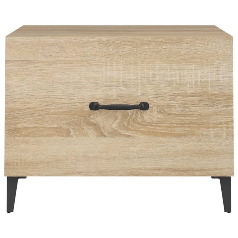 vidaXL Konferenčné stolíky s kovovými nohami 2ks dub sonoma 50x50x40cm