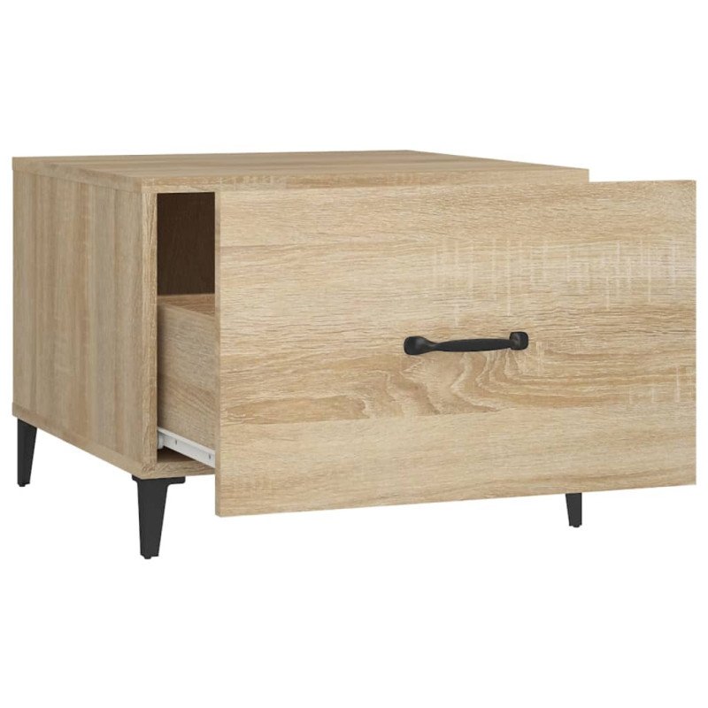 vidaXL Konferenčné stolíky s kovovými nohami 2ks dub sonoma 50x50x40cm