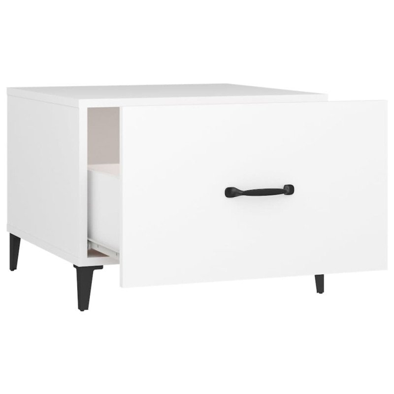 vidaXL Konferenčné stolíky s kovovými nohami 2 ks biele 50x50x40 cm