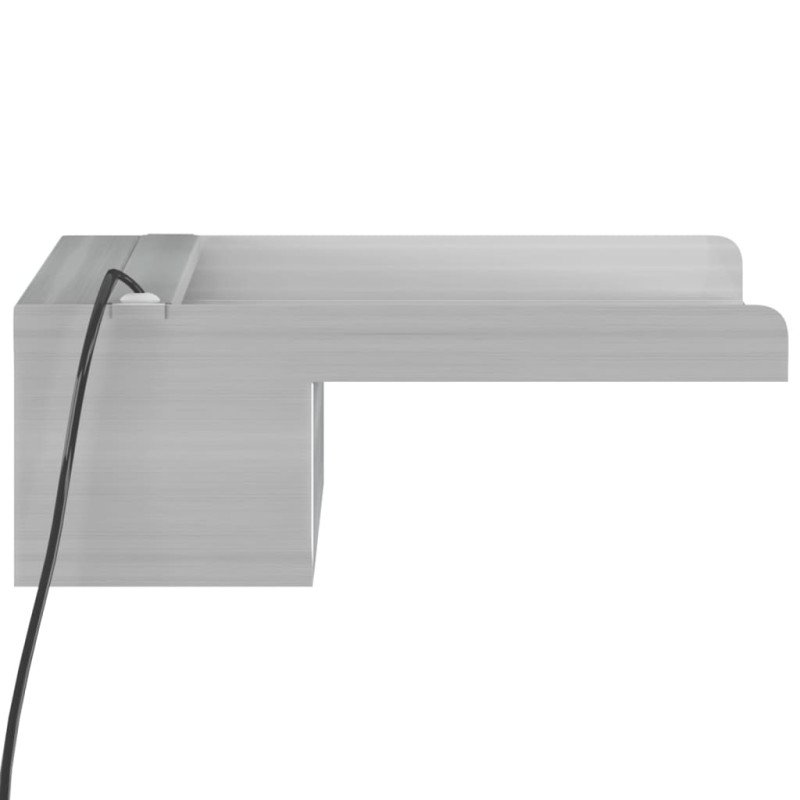 vidaXL Vodopádový prepad s RGB LED diódami nehrdzavejúca oceľ 30 cm