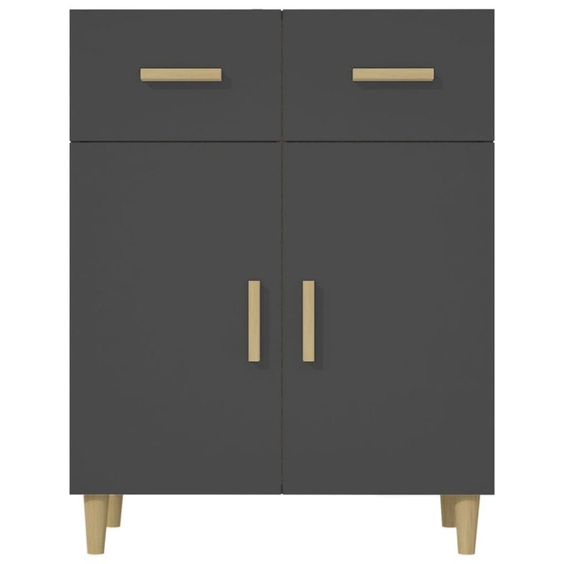 vidaXL Komoda čierna 69,5x34x89 cm spracované drevo