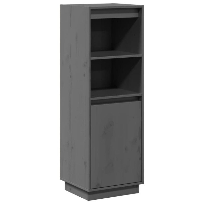 vidaXL Komoda sivá 37x34x110 cm masívna borovica