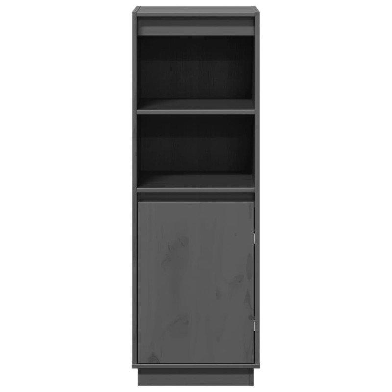 vidaXL Komoda sivá 37x34x110 cm masívna borovica